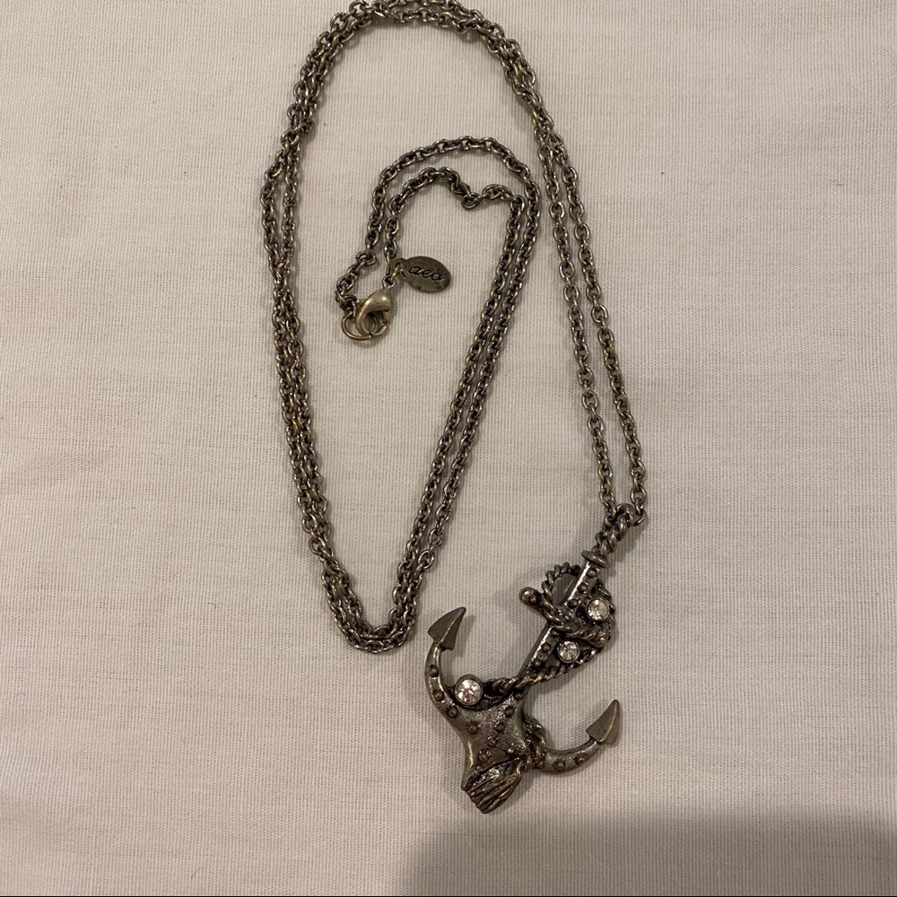 AEO Long Anchor Necklace